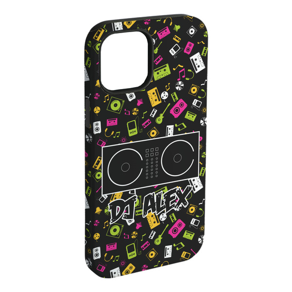 Custom DJ Music Master iPhone Case - Rubber Lined (Personalized)