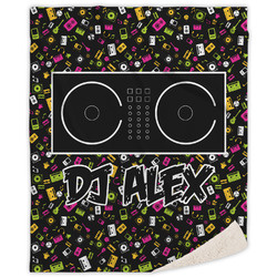 Music DJ Master Sherpa Throw Blanket (Personalized)