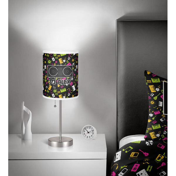 Music DJ Master 8 inch drum lamp shade - in room