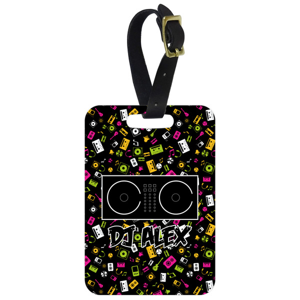 Custom Music DJ Master Metal Luggage Tag w/ Name or Text