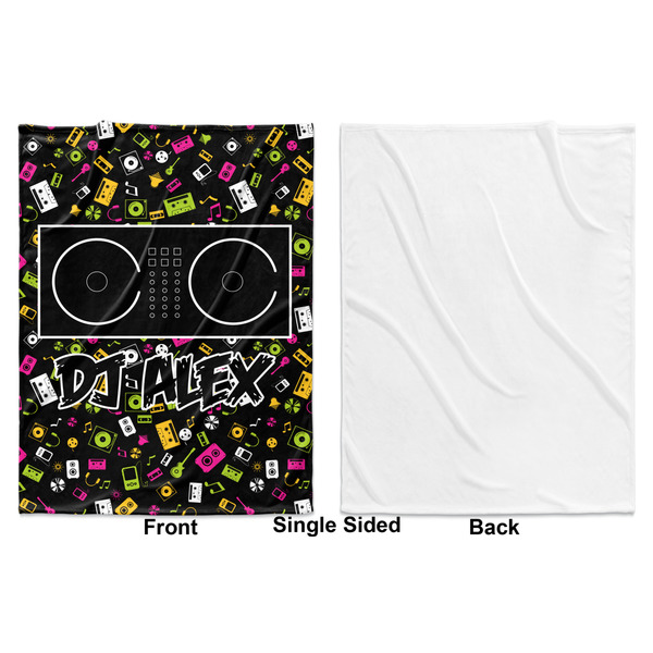 Music DJ Master Baby Blanket (Single Sided - Printed Front, White Back)