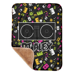 DJ Music Master Sherpa Baby Blanket - 30" x 40" w/ Name or Text