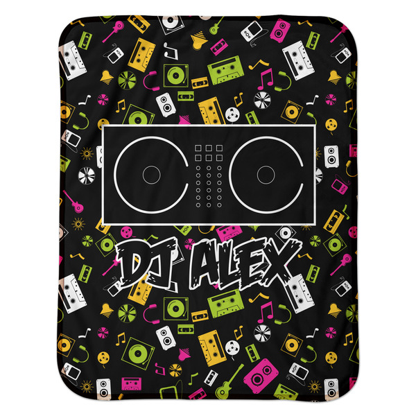 Music DJ Master Baby Sherpa Blanket - Flat