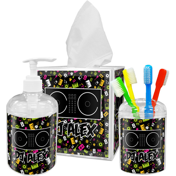 Music DJ Master Bathroom Accessories Set (Personalized)