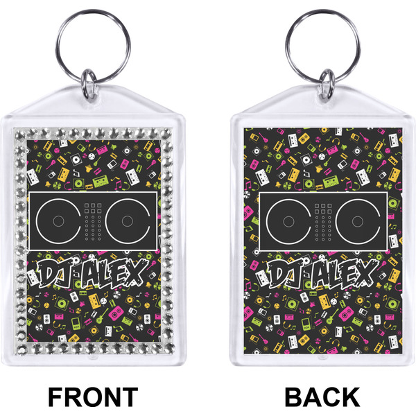 Music DJ Master Bling Keychain (Front + Back)
