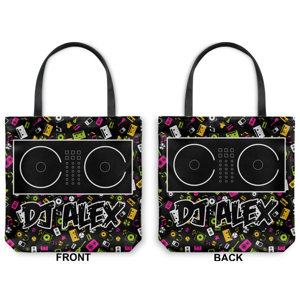 Music DJ Master Canvas Tote - Front and Back