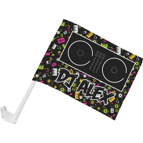 Custom DJ Music Master Car Flag - Small w/ Name or Text