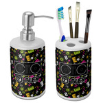 Music DJ Master Ceramic Bathroom Accessories Set (Personalized)