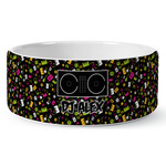Music DJ Master Ceramic Dog Bowl (Personalized)