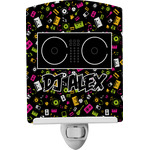 Music DJ Master Ceramic Night Light w/ Name or Text