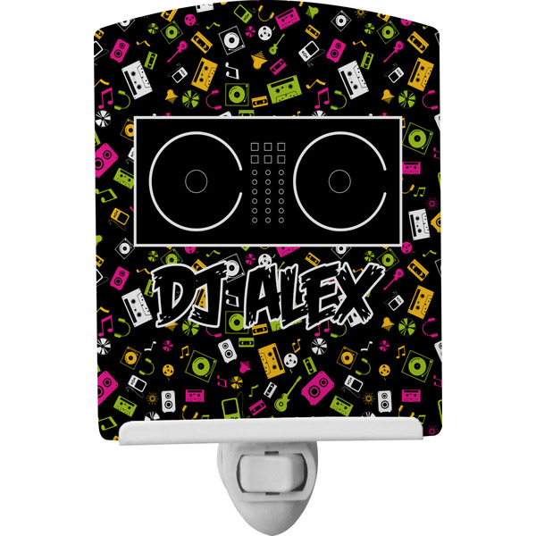 Custom Music DJ Master Ceramic Night Light w/ Name or Text