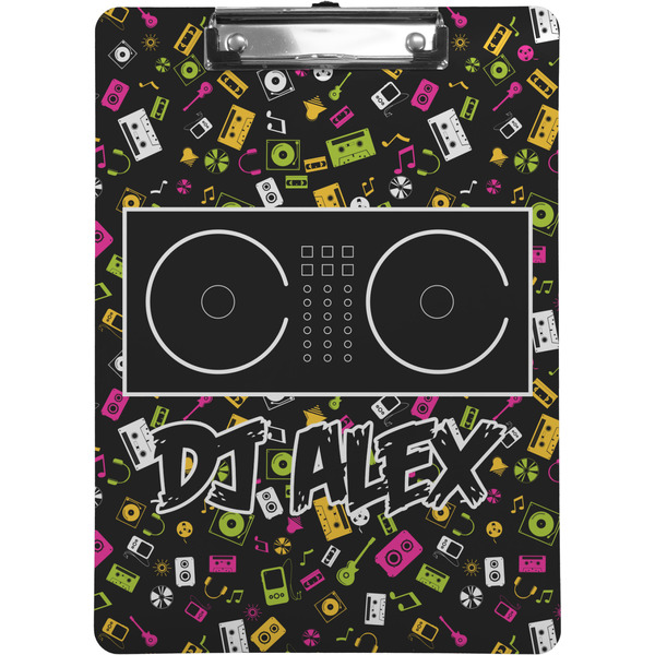 Custom Music DJ Master Clipboard (Letter Size) w/ Name or Text