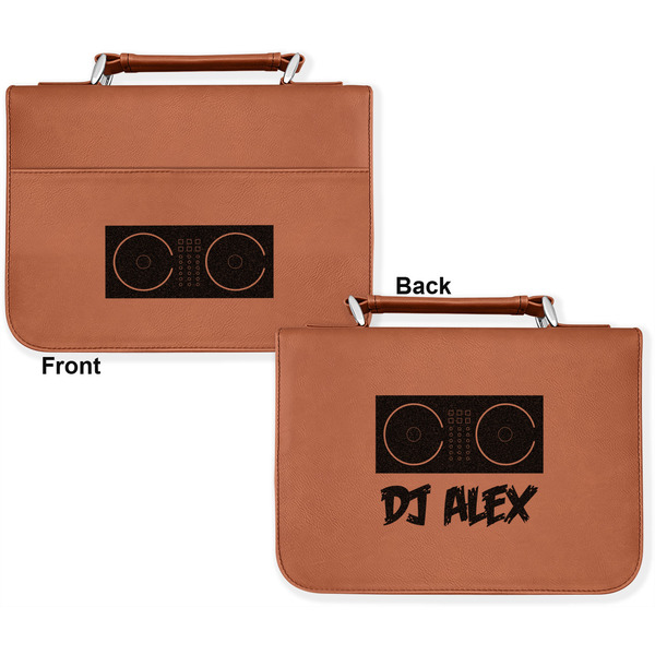 Music DJ Master Cognac Leatherette Bible Covers - Large Double Sided Apvl