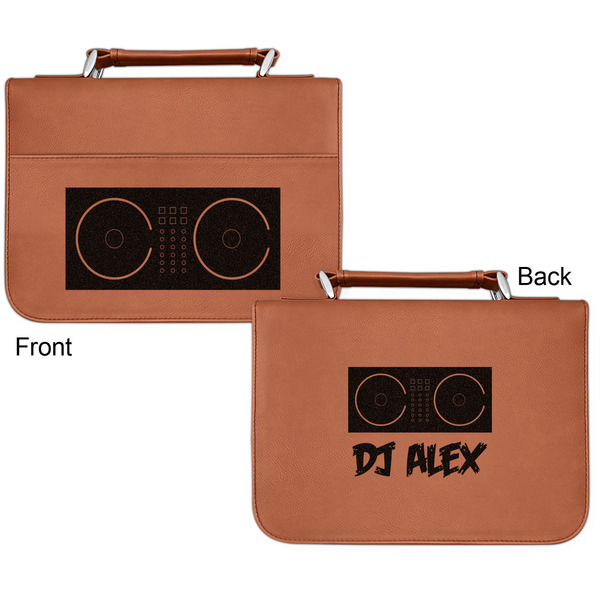 Music DJ Master Cognac Leatherette Bible Covers - Small Double Sided Apvl
