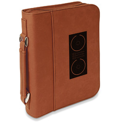 DJ Music Master Leatherette Book / Bible Cover with Handle & Zipper (Personalized)
