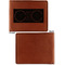 Music DJ Master Cognac Leatherette Bifold Wallets - Front and Back Single Sided - Apvl