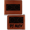 Music DJ Master Cognac Leatherette Bifold Wallets - Front and Back