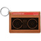 Music DJ Master Cognac Leatherette Keychain ID Holders - Front Credit Card
