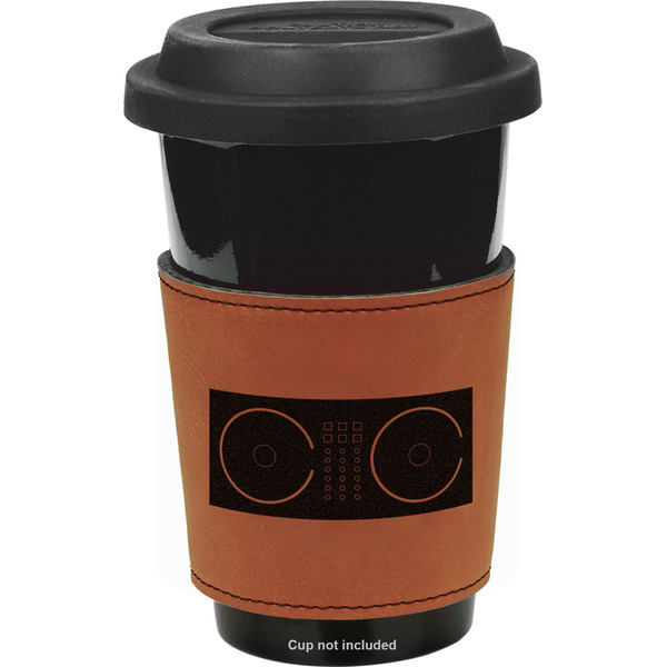 Custom Music DJ Master Leatherette Cup Sleeve - Single Sided