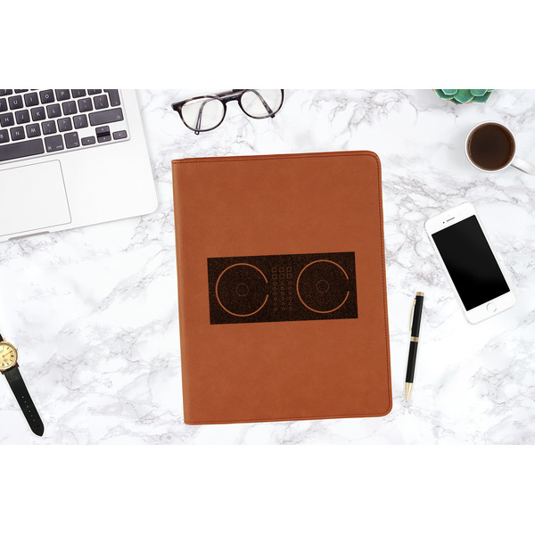 Music DJ Master Cognac Leatherette Portfolios - Lifestyle Image