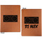 Music DJ Master Cognac Leatherette Portfolios with Notepad - Large - Double Sided - Apvl