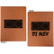 Music DJ Master Cognac Leatherette Portfolios with Notepad - Small - Double Sided- Apvl