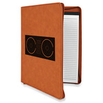 Music DJ Master Leatherette Zipper Portfolio with Notepad - Single Sided