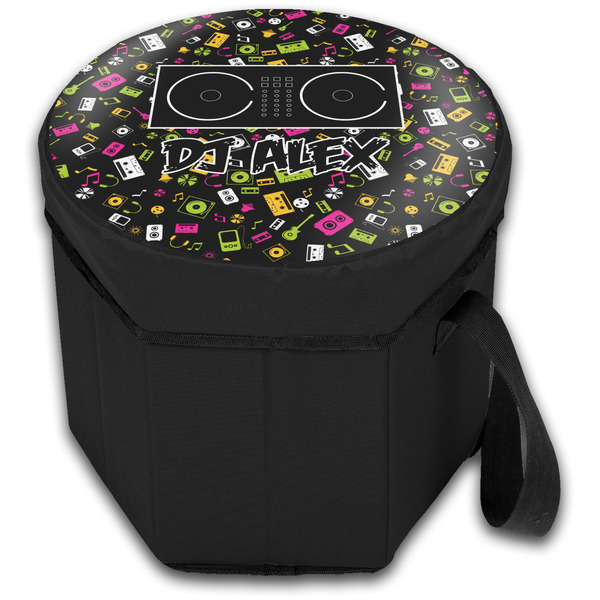 Music DJ Master Collapsible Personalized Cooler & Seat (Closed)