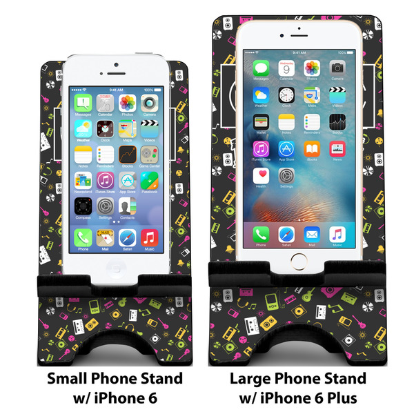 Music DJ Master Compare Phone Stand Sizes - with iPhones
