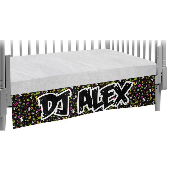 Custom Music DJ Master Crib Skirt w/ Name or Text