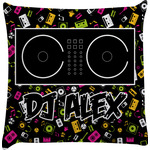 Music DJ Master Decorative Pillow Case w/ Name or Text