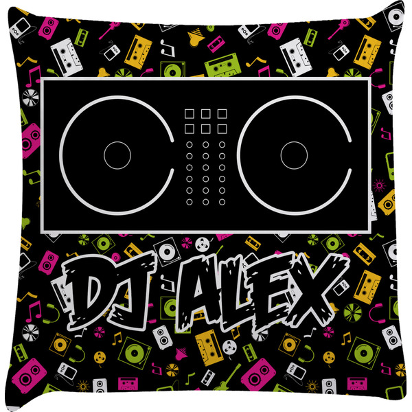Custom Music DJ Master Decorative Pillow Case w/ Name or Text