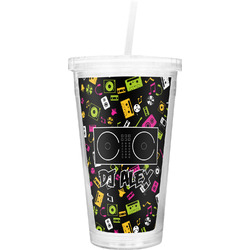Music DJ Master Double Wall Tumbler with Straw (Personalized)