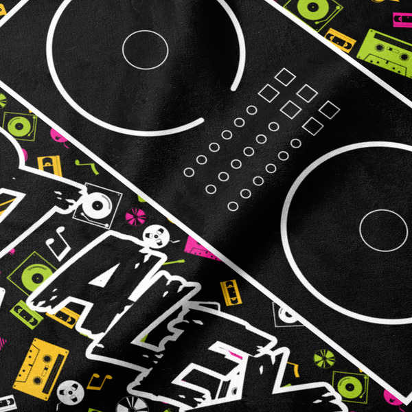Music DJ Master Hooded Baby Towel- Detail Close Up