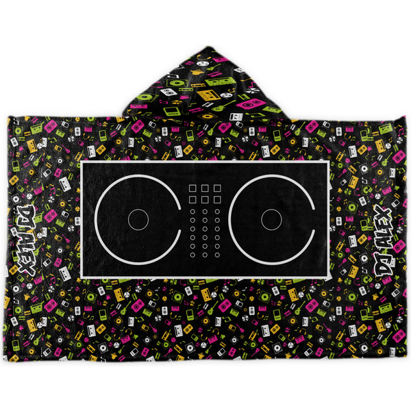 Custom Music DJ Master Kids Hooded Towel (Personalized)