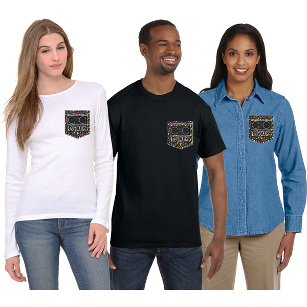 Music DJ Master Iron On Faux Pocket (On Garments)