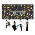 Music DJ Master Key Hanger w/ 4 Hooks w/ Name or Text