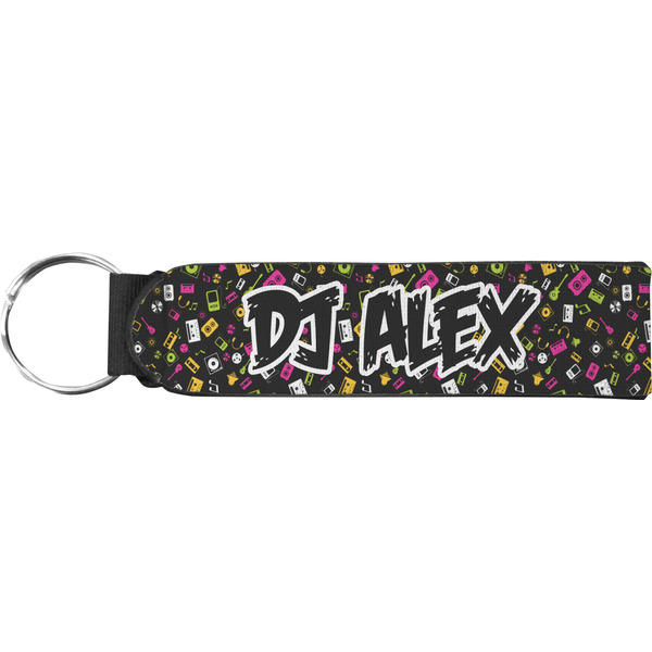 Custom Music DJ Master Neoprene Keychain Fob (Personalized)