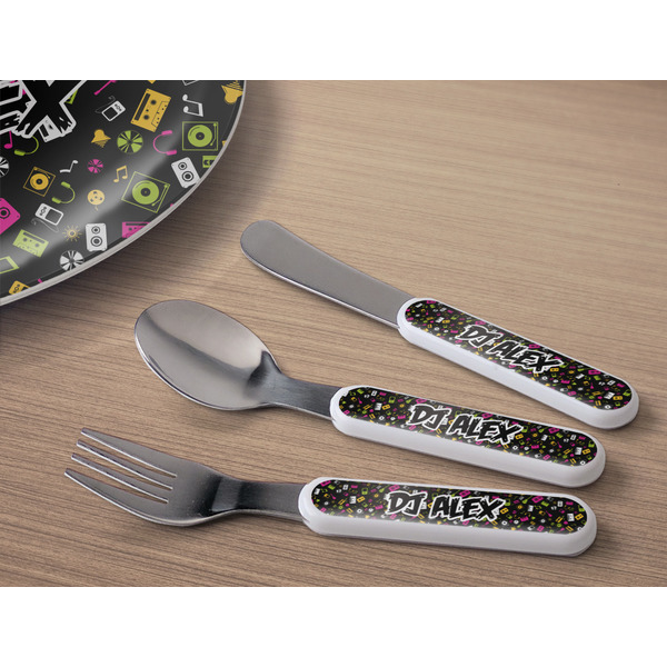 DJ Music Master Kids Flatware w/ Plate