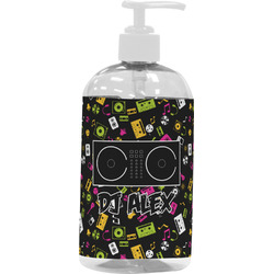 Music DJ Master Plastic Soap / Lotion Dispenser (16 oz - Large - White) (Personalized)