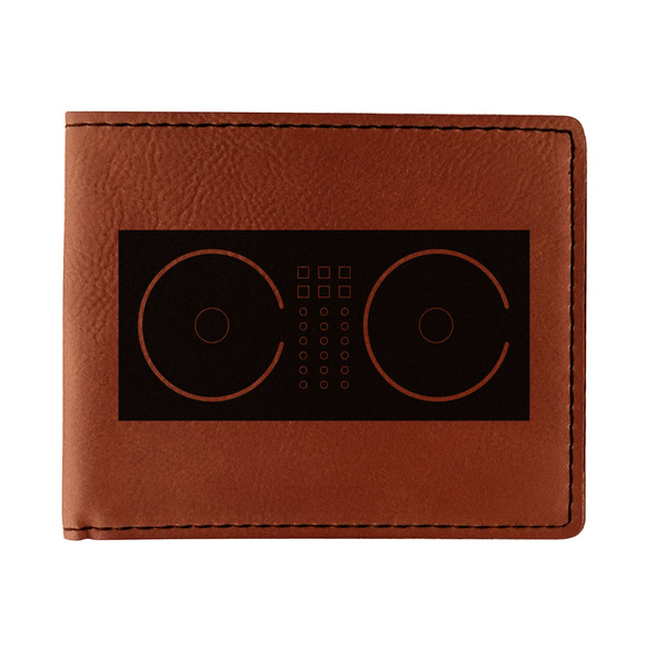 Custom Music DJ Master Leatherette Bifold Wallet - Single Sided