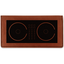 Music DJ Master Leatherette Checkbook Holder - Single Sided