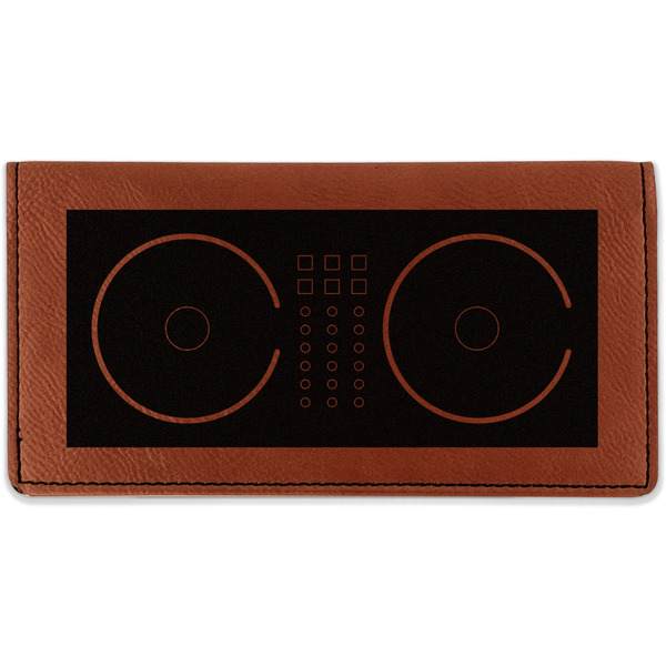 Custom Music DJ Master Leatherette Checkbook Holder - Single Sided