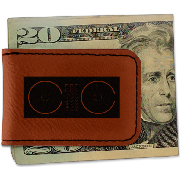 Custom Music DJ Master Leatherette Magnetic Money Clip - Double Sided (Personalized)