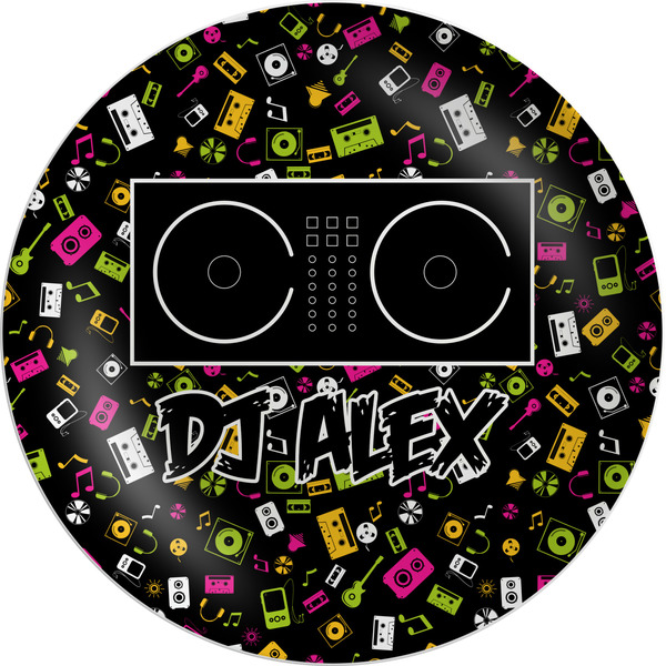 Custom Music DJ Master Melamine Plate - 10" (Personalized)