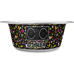 Music DJ Master Stainless Steel Dog Bowl (Personalized)