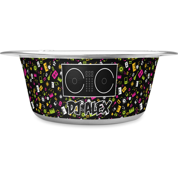 Custom Music DJ Master Stainless Steel Dog Bowl - Small (Personalized)