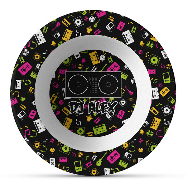 Custom Music DJ Master Plastic Bowl - Microwave Safe - Composite Polymer (Personalized)