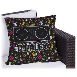 Music DJ Master Outdoor Pillow - 16" w/ Name or Text