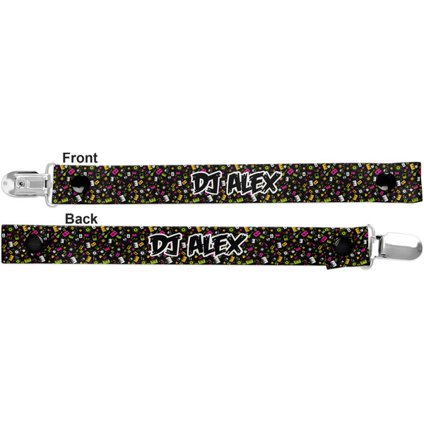 Music DJ Master Pacifier Clip - Front and Back